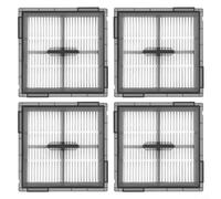 Lot de 4 filtres HEPA de rechange pour Roborock Q10 S5, Q10 VF, Q10V, Q8 Max Pro, accessoires d'aspirateur en ABS et non-tissé filtrant, faciles à installer