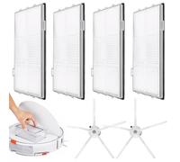 Lot de 4 filtres HEPA de rechange pour Roborock S8/S8+/S8 Pro Ultra/S7/S7 Maxv/S7 Maxv Ultra/S7 Max Ultra/S7 Pro Ultra/S7 Pro Ultra Roborock Filter Kit d'accessoires pour aspirateur robot
