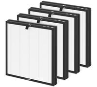 Lot de 4 filtres MR5866 compatibles avec purificateur MORENTO MR5866 pour 99,97 % de polluants atmosphériques, version originale, blanc