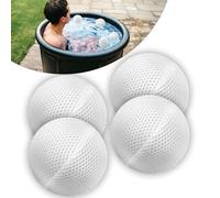 Lot de 4 filtres plongeants à froid, absorbeurs d'écume pour bain de glace et plongeant froid, réutilisables pour bain de glace, boules d'écume flottantes pour garder l'eau claire, filtre à eau