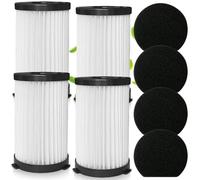 Lot de 4 filtres pour aspirateur sans fil MooSoo D600/D601, avec 4 éponges, accessoires de nettoyage pour robot balayeur Clatronic BS 1306N, BS 1948 CB