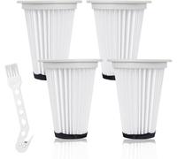 Lot de 4 filtres pour Einhell TE-SV 18 Li, filtre lavable, accessoire d'aspirateur, filtre plissé réutilisable, compatible avec les aspirateurs sans fil Einhell TE-SV 18 Li