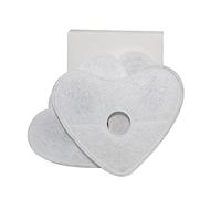 Lot de 4 filtres pour fontaine à eau en forme de cœur - Double filtration - Pour adoucir le filtre de fontaine à eau de votre animal domestique