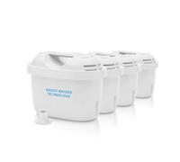 Lot de 4 filtres rechargeables, installation facile, compatible avec les systèmes de purification, améliore le goût de l'eau.
