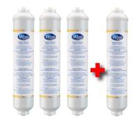 Lot de 4 filtres universels USC100 WPRO pour réfrigérateur Samsung, LG, Whirlpool, Daewoo, Haier