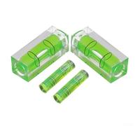 Lot de 4 fioles magnétiques pour niveau à bulles pour niveaux tubulaires et carrés - 15 x 15 x 40 mm et 39,5 x 9,5 mm - Précision horizontale/verticale - Compatible