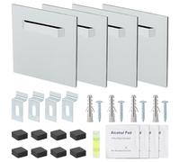 Lot de 4 Fixation Miroirs, Crochet Tableau, Extra Forte - Suspension pour Images, Crochets de Miroir Autocollants (8*8cm)