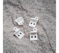 Lot de 4 fixations de barre de traction de rechange - Blanc - Compatible avec IKEA KVARTAL