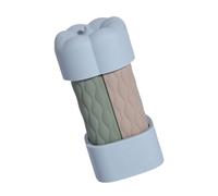 Lot de 4 flacons compressibles de voyage en silicone étanches rechargeables approuvés par la TSA pour shampooing, après-shampooing, lotion - Bleu