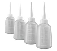 Lot de 4 flacons compressibles translucides multifonctionnels - Idéal pour colles, huile et laboratoire