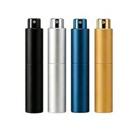 Lot de 4 flacons de recharge de pour | Flacon de recharge de parfum, atomiseur de parfum de voyage | Ensemble de brume fine étanche pour les voyages d'affaires