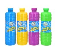 Lot de 4 flacons de recharge de solution liquide à bulles de 1 litre avec baguette à bulles incluse