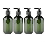 Lot de 4 flacons distributeurs à pompe de 300 ml, pour la cuisson des sauces, des huiles essentielles, des lotions, du shampooing, de l'après-shampoing (vert)