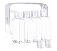 Lot de 4 flacons rechargeables portables de 100 ml pour shampooing, après-shampooing, démaquillant, anti-fuite