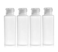Lot de 4 flacons souples en plastique de 100 ml avec couvercle à rabat