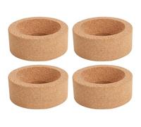 Lot de 4 flasques en liège de 80 mm, support expérimental de laboratoire, support de bouteille en liège populaire, support de flasque en liège, support en liège à fond rond, fournitures en bois
