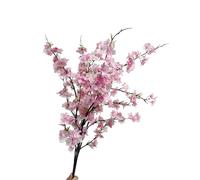 Lot de 4 fleurs artificielles pour vase, 109,2 cm de long, branches de cerisier en soie pour décoration de maison, de mariage, rose foncé