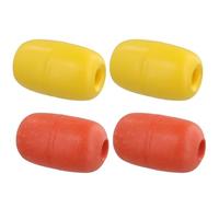 Lot de 4 flotteurs ovales pour pièges à crabes, bouées de marquage de pêche, stabilisateurs de kayak de 10,9 x 7,1 cm, flotteurs en corde marine pour piscines et ancrage