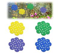 Lot de 4 fontaines à boire en forme de pétales pour abeilles, couleurs mélangées, abreuvoir flottant pour abeilles, décorations colorées pour l'extérieur, idéales pour les papillons et les abeilles