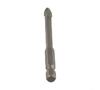 Lot de 4 forets à pointe en carbure pour céramique, granit pour carrelage, pierre, bois, plastique, béton, mur, trou résistant à l'usure, marron (6 mm)