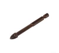 Lot de 4 forets à pointe en carbure pour céramique, granit pour carrelage, pierre, bois, plastique, béton, mur, trou de perçage, résistant à l'usure, marron (8 mm)