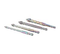 Lot de 4 forets en carbure de tailles multiples conçus pour travailler efficacement sur le verre, le bois et les surfaces métalliques