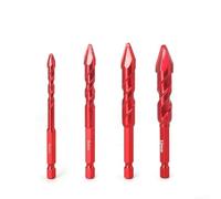 Lot de 4 forets excentriques de 5 pièces pour perçage du bois, du plastique, de la mousse avec pointes en carbure de qualité industrielle et cannelure en spirale (6+8+10+12)