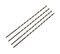 Lot de 4 forets HSS extra longs de 200 mm pour métal, bois, plastique - Tige droite de 2 mm/3 mm/4 mm/5 mm/6 mm/7 mm (4 mm)