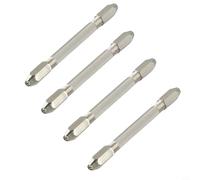 Lot de 4 forets manuels en acier de 0 à 3,1 mm, outils de précision pour réparation d'horloge, de maison, de sculpture, d'artisanat, 4 supports de serrage à double extrémité