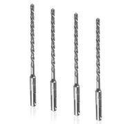 Lot de 4 forets SDS Plus de 6 mm x 160 mm - Foret à pierre avec 4 forets tranchants en métal dur - Idéal pour percer dans la pierre, le béton, la pierre naturelle, le mur de brique