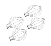 Lot de 4 fouets en acier inoxydable compatibles avec le batteur KitchenAid K45WW for la farine, les gâteaux et les œufs.