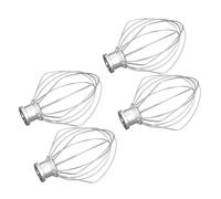 Lot de 4 fouets en fil d'acier inoxydable pour batteur à ufs et crème Kitchenaid K45WW