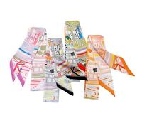 Lot de 4 foulards en soie tendance pour femme pour sacs à main et cheveux, Graffiti, Medium