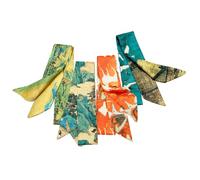 Lot de 4 foulards en soie tendance pour femme pour sacs à main et cheveux, Medium