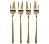 Lot de 4 fourchettes à dessert dorées pour gâteaux et desserts