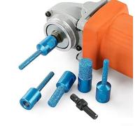 Lot de 4 fraises pour couper et fraiser la pierre avec meuleuse d'angle, avec filetage standard M10 x 1 5 mm pour une fixation sûre et une performance efficace (bleu)