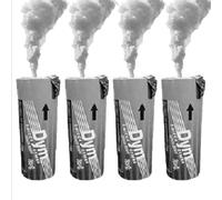 Lot de 4 Fumigènes 60 Secondes couleur Balnc- Déclenchement à Goupille, durée ±60 secondes, fumigene couleur à tenir en Main - fumigene à main - Catégorie F1 - Zenda Club (Balnc)