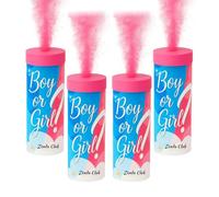 Lot de 4 Fumigènes Baby Shower (Rose) - Révélation de Sexe - Déclenchement à Mèche - 60s - Fumigène Couleur à Tenir en Main - Catégorie F1 | Zenda Club® - Livraison Gratuite 48H