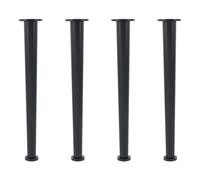 Lot de 4 Fuselés Pieds de Canapé, Pieds pour Meuble Noir Pattes de Cabinet Réglable Pattes pour D'armoire Aluminum Alloy | Anodisé Pied Armoire Hauteur Optionnelle: 6-30cm Pied Bricolage 25cm/9.8"