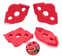 Lot de 4 Gabarit pour Defonceuse a Bois Sur Table, R5 - R40 Gabarit Plan de Decoupe Travail Accessoires de Routage de Rayon D'angle, Gabarit Dguide de Defonceuse en Demi Cercle