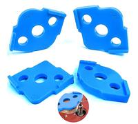 Lot de 4 Gabarit pour Defonceuse a Bois Sur Table, R5 - R40 Gabarit Plan de Decoupe Travail Accessoires de Routage de Rayon D'angle, Gabarit Dguide de Defonceuse en Demi Cercle (Bleu)