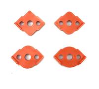 Lot de 4 gabarits de défonceuse à bois R5 à R40, coins incurvés, fraisage circulaire, orange