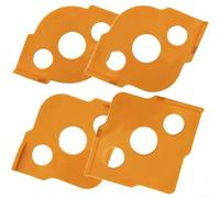 Lot de 4 gabarits de défonceuse pour le travail du bois - Pour gabarit ABS traité CNC avec 8 rayons d'angle (R5-R40), design antidérapant à trois trous, (4 pièces)