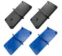 Lot de 4 Gabarits de Perçage pour Charnières Perçages de Pots 35mm,26mm et 40mm,Gabarit pour Montage de Portes de Meubles,Plaque de Montage 32 Lignes de Trous et Raccords Excentriques