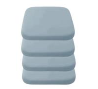 Lot de 4 Galette de Chaise, Carré Mousse à mémoire de forme Coussins de chaise Doux épaissi Antidérapant Coussins pour chaises pour la maison/jardin/cuisine/cour/voiture(Size:35×35cm,Color:Bleu clair)