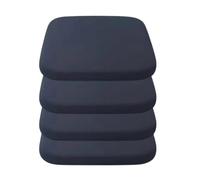 Lot de 4 Galette de Chaise, Carré Mousse à mémoire de forme Coussins de chaise Doux épaissi Antidérapant Coussins pour chaises pour la maison/jardin/cuisine/cour/voiture(Size:40×40cm,Color:Bleu foncé)