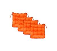 Linxor - Lot de 4 galettes, Coussins carrés capitonnés pour Chaise - Plusieurs Coloris