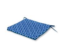 Lot de 4 Galettes de Chaise 35x35cm - Confort et Style, Matériaux Durables avec Fixation Sécurisée - Motif Géométrique Vert - Déco Arts