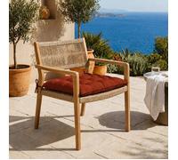 Lot de 4 Galettes de chaise en polyester 40 x 40 cm terracotta