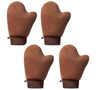 Lot de 4 gants de bronzage, gants d'auto-bronzage, applicateur avec poignet élastique, de bronzage pour autobronzant et exfoliant